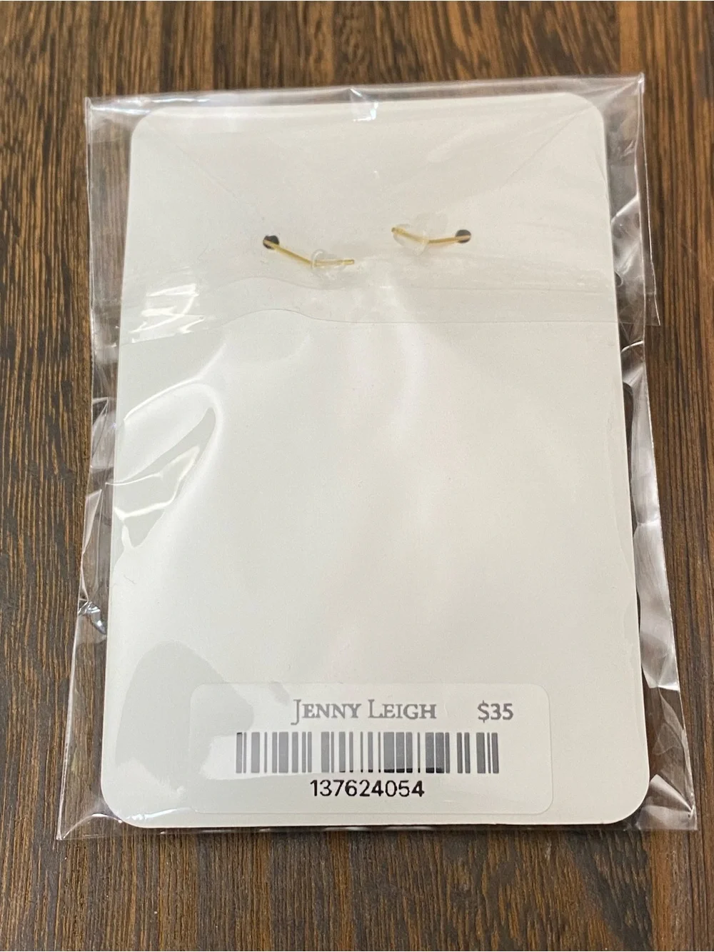 Jenny Leigh Rhinestone Gold Tone Teddy Bear Dangle Earrings NWT
